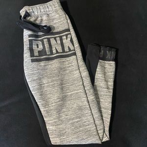 PINK Gray & Black Joggers